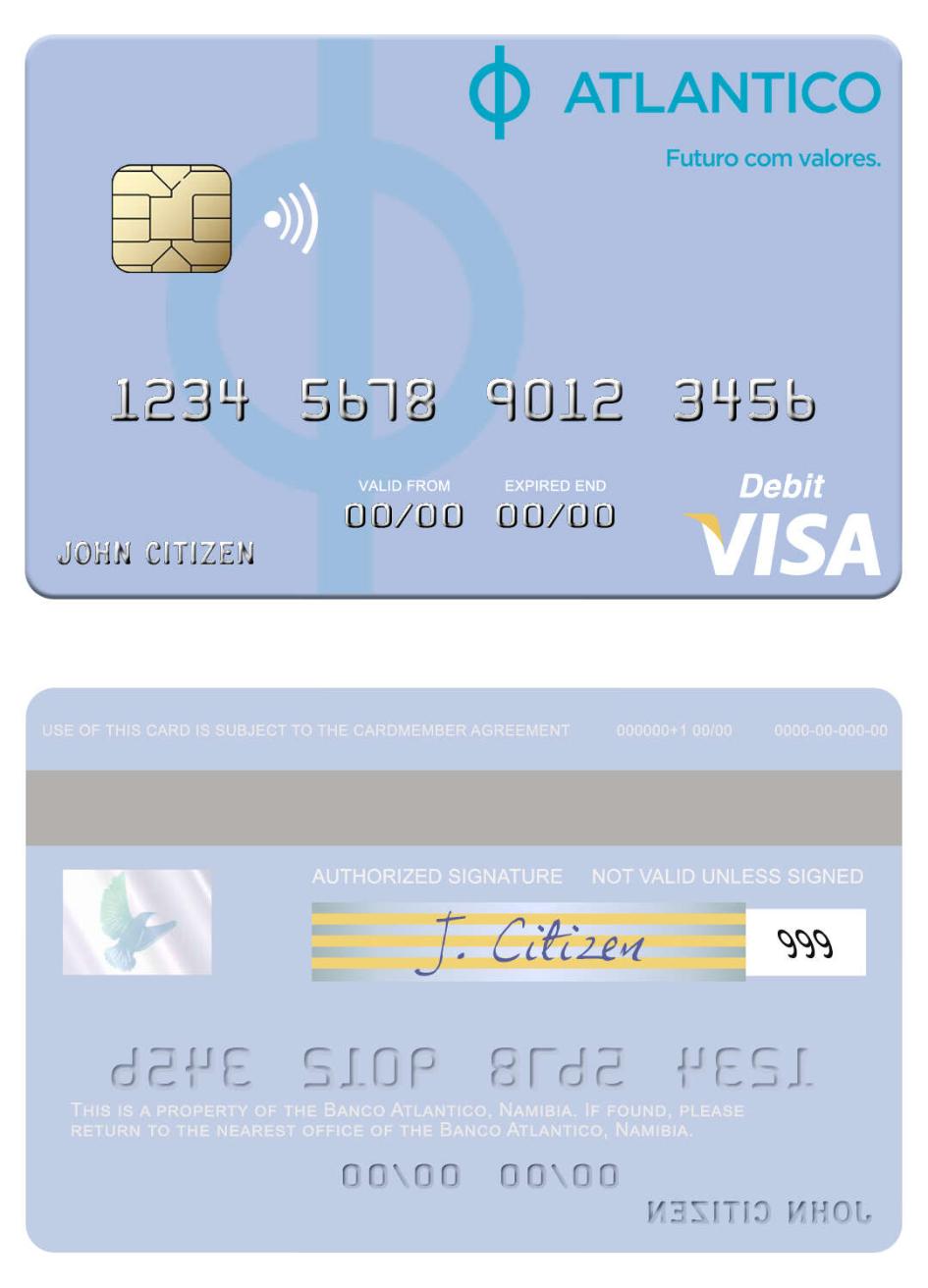 Namibia Banco Atlantico visa debit card